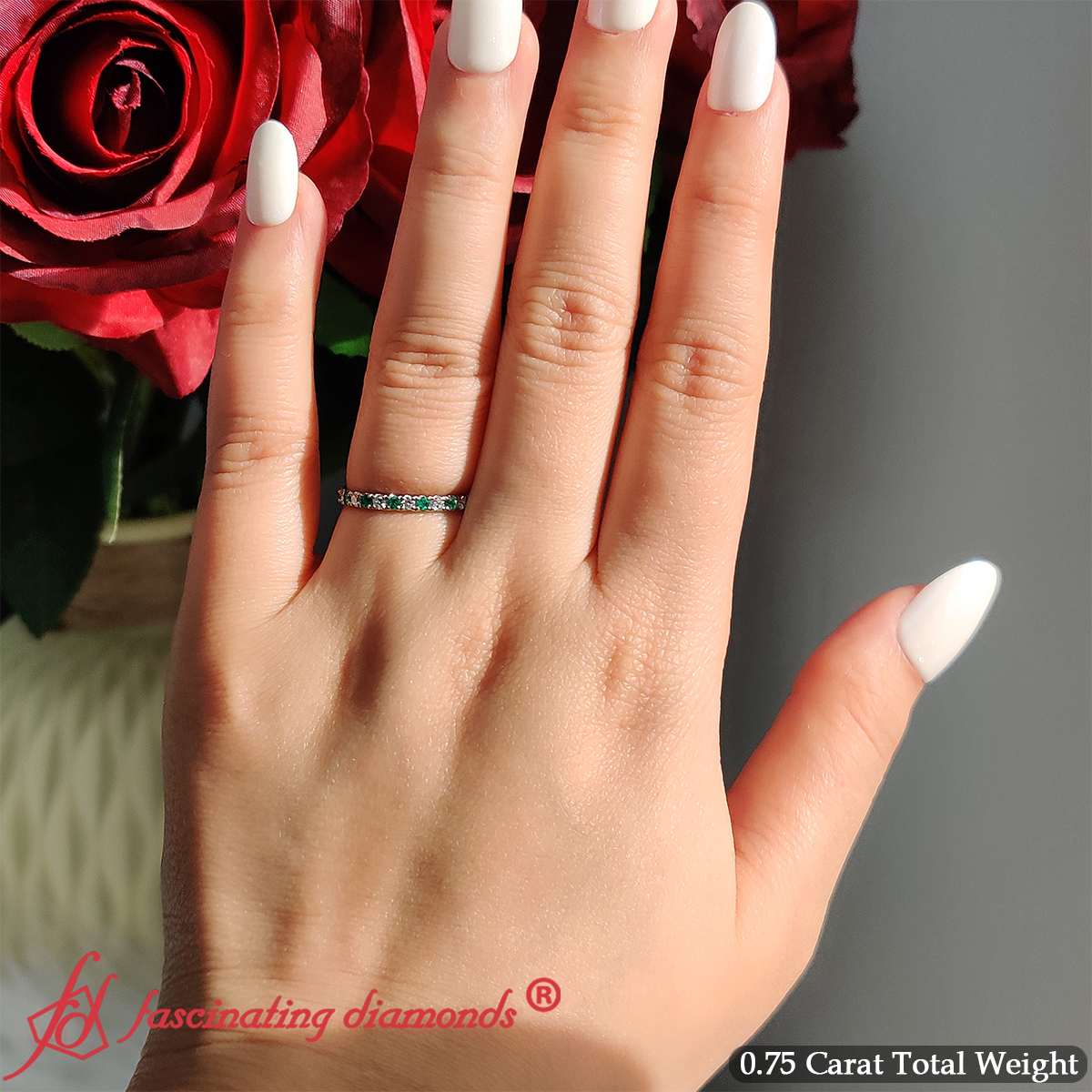 0.75 Ct. Round Eternity Wedding Band